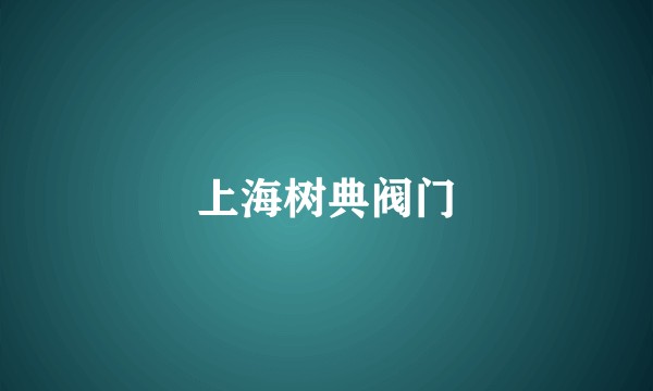 上海树典阀门