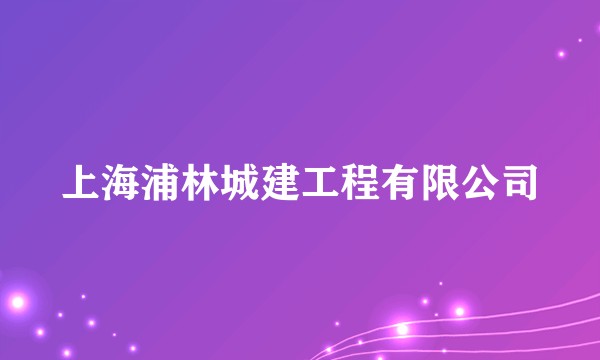 上海浦林城建工程有限公司