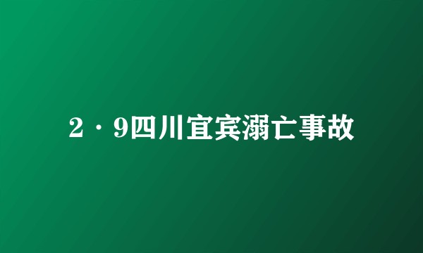 2·9四川宜宾溺亡事故