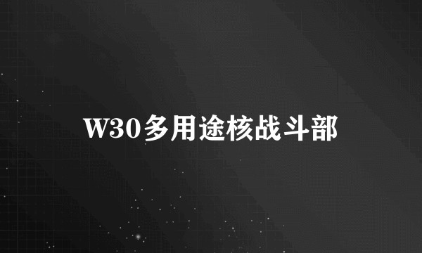 W30多用途核战斗部