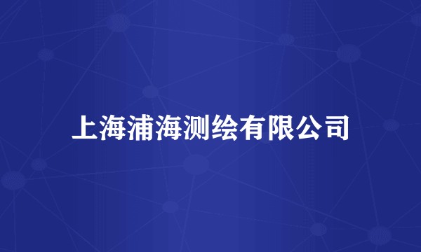 上海浦海测绘有限公司