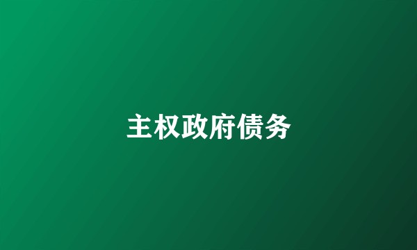 主权政府债务