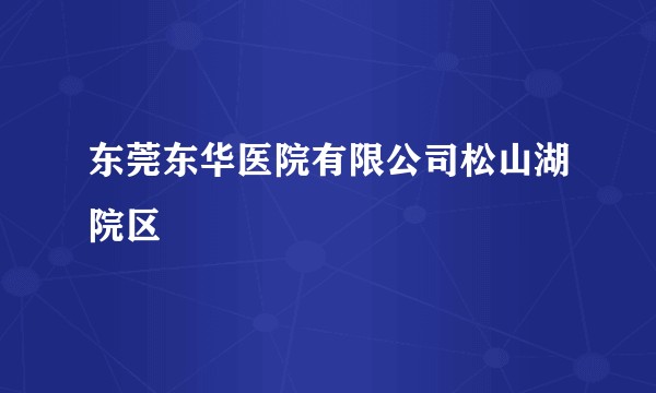 东莞东华医院有限公司松山湖院区