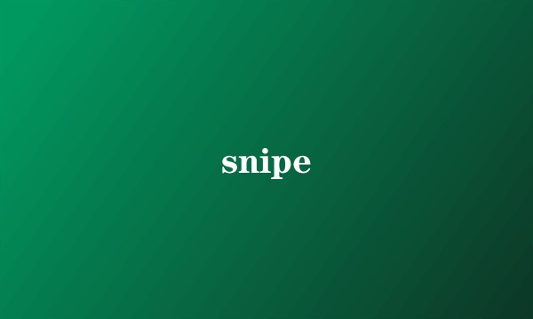 snipe