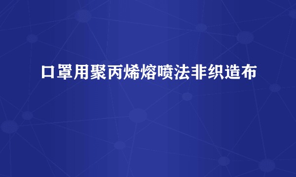口罩用聚丙烯熔喷法非织造布