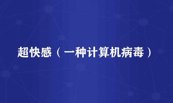 超快感(一种计算机病毒)
