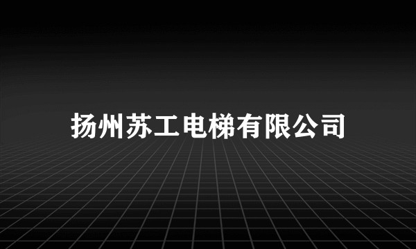 扬州苏工电梯有限公司