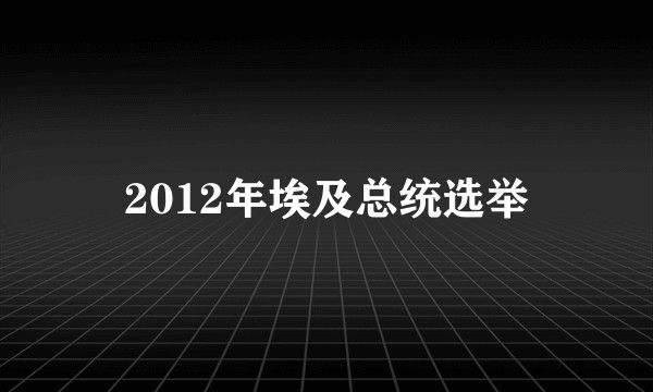 2012年埃及总统选举