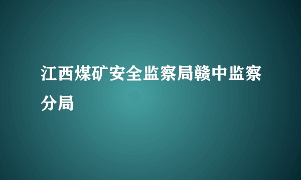 江西煤矿安全监察局赣中监察分局