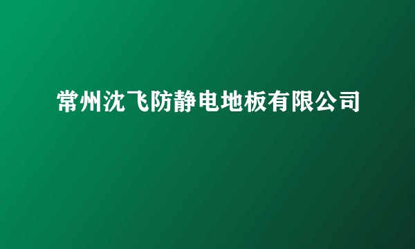 常州沈飞防静电地板有限公司