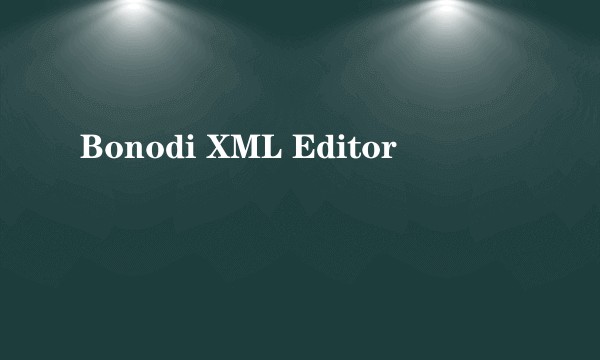 Bonodi XML Editor
