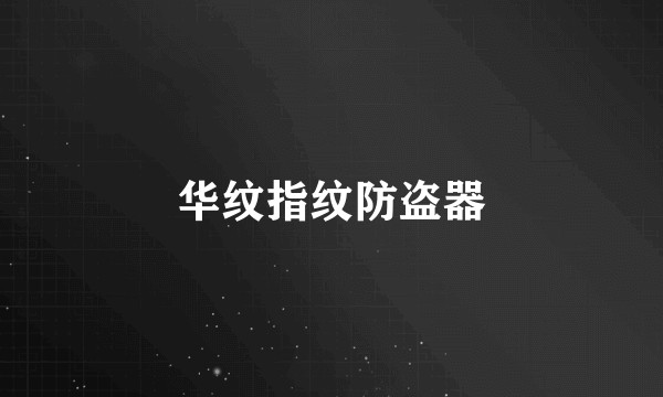 华纹指纹防盗器