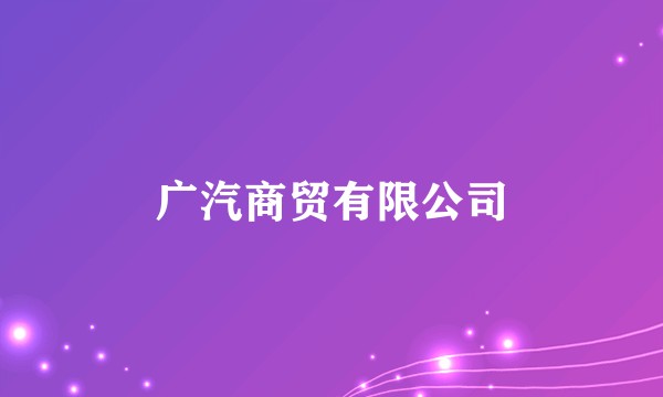 广汽商贸有限公司
