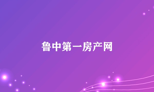 鲁中第一房产网