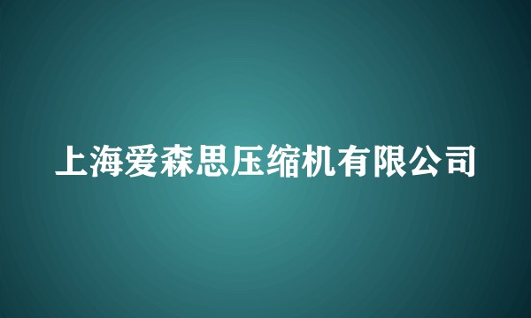 上海爱森思压缩机有限公司