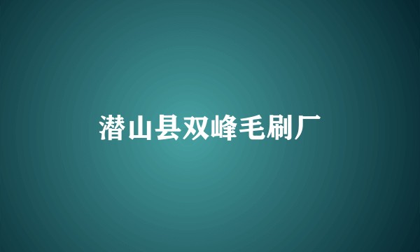 潜山县双峰毛刷厂