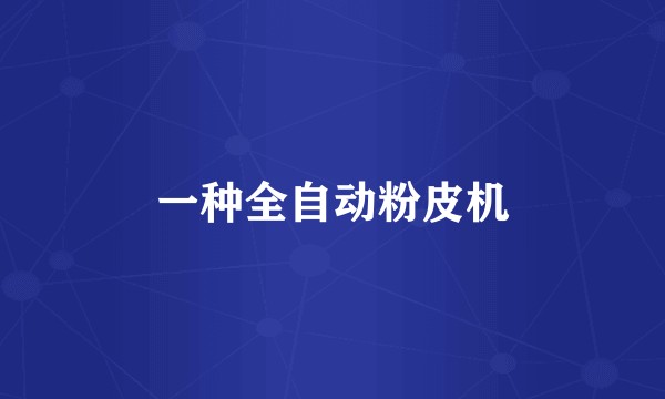 一种全自动粉皮机