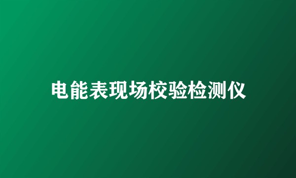 电能表现场校验检测仪