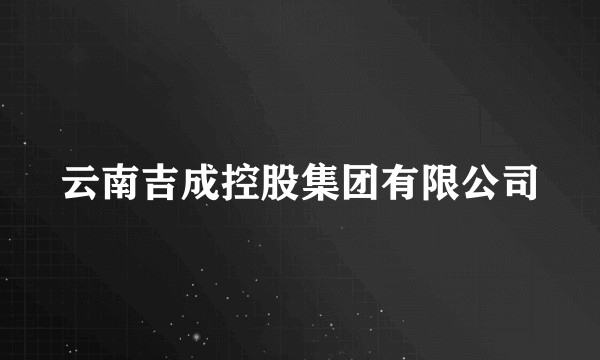 云南吉成控股集团有限公司