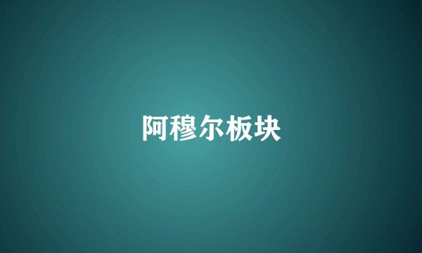阿穆尔板块