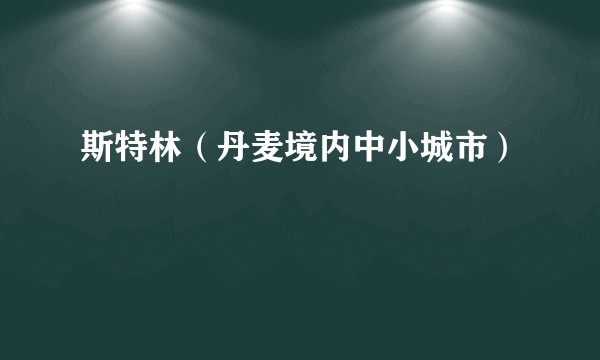 斯特林（丹麦境内中小城市）