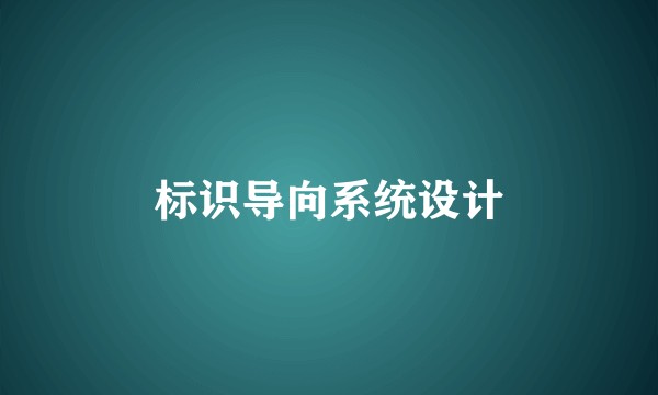 标识导向系统设计