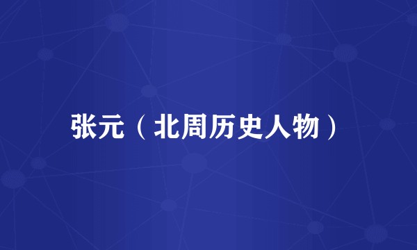 张元（北周历史人物）