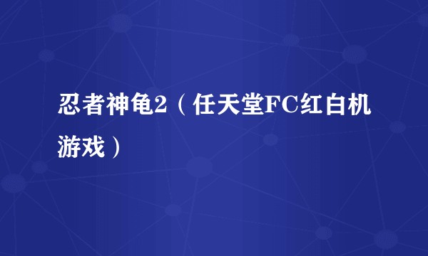 忍者神龟2（任天堂FC红白机游戏）