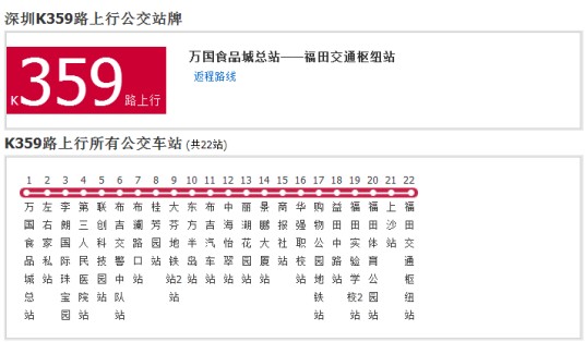 深圳公交K359路