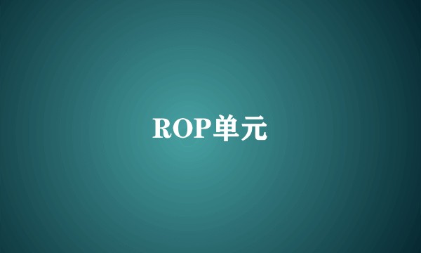 ROP单元