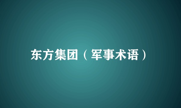 东方集团（军事术语）
