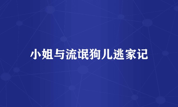 小姐与流氓狗儿逃家记