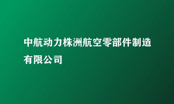 中航动力株洲航空零部件制造有限公司