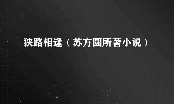 狭路相逢（苏方圆所著小说）