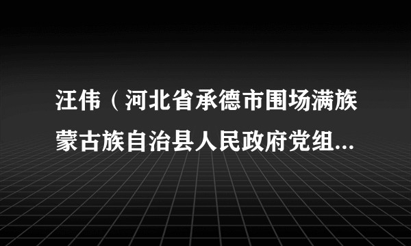 汪伟（河北省承德市围场满族蒙古族自治县人民政府党组成员、办公室副主任）