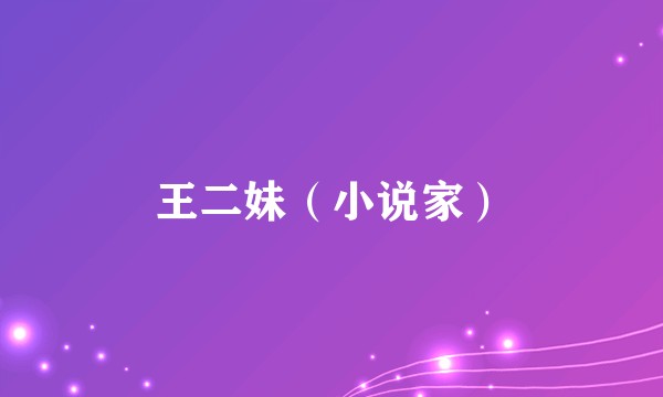 王二妹（小说家）