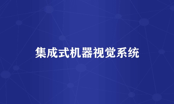 集成式机器视觉系统