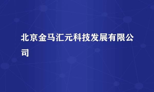 北京金马汇元科技发展有限公司