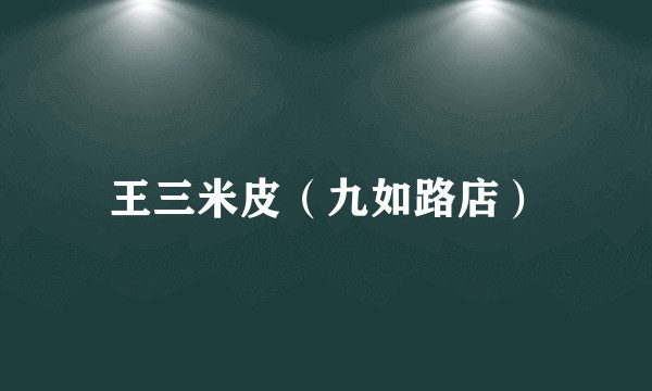 王三米皮(九如路店)
