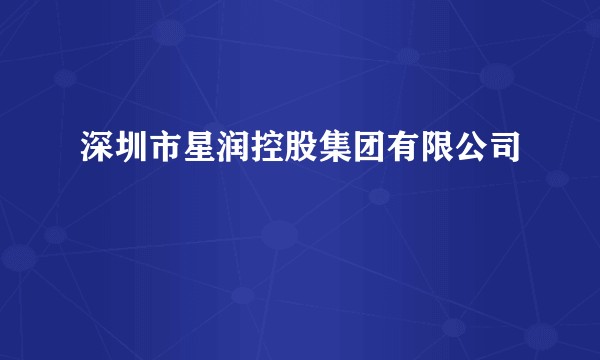 深圳市星润控股集团有限公司