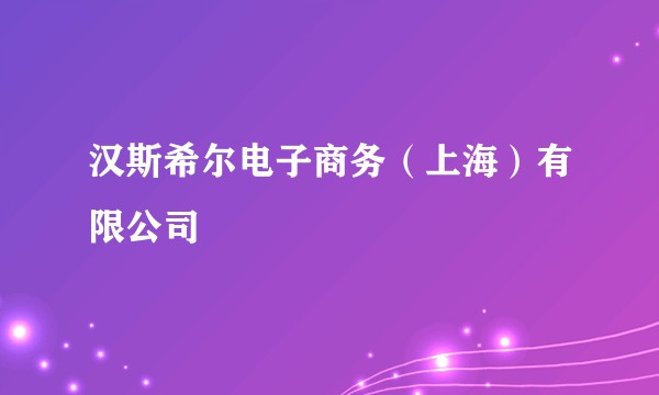 汉斯希尔电子商务(上海)有限公司