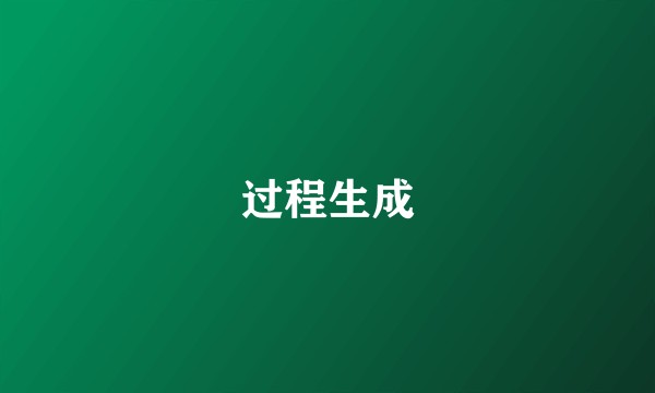 过程生成