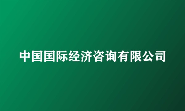 中国国际经济咨询有限公司