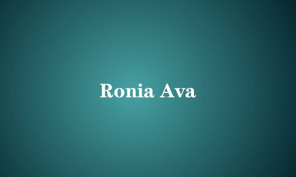 Ronia Ava