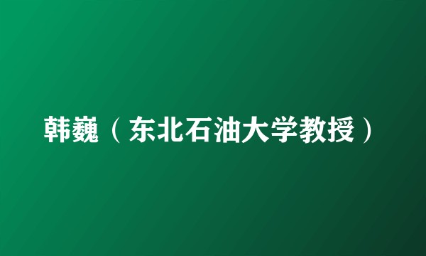 韩巍（东北石油大学教授）