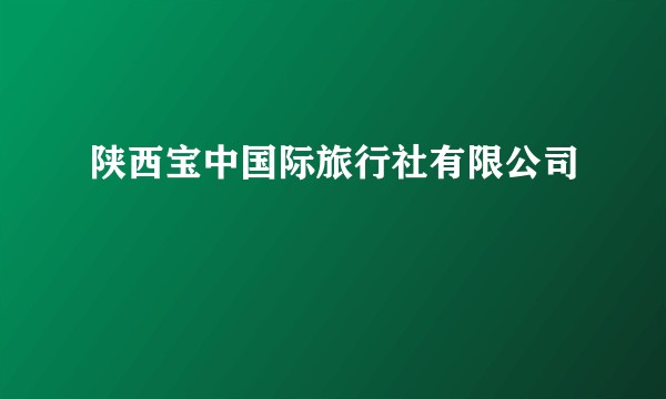 陕西宝中国际旅行社有限公司
