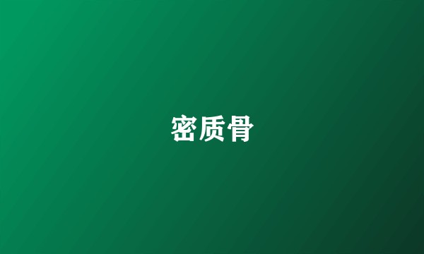 密质骨