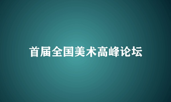 首届全国美术高峰论坛