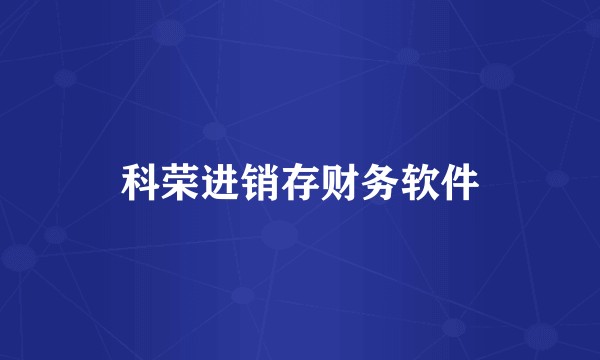 科荣进销存财务软件