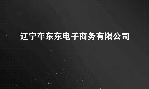 辽宁车东东电子商务有限公司